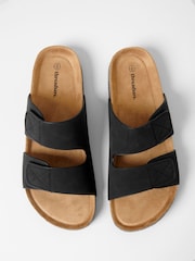 Threadbare Black Faux Suede Two Strap Sandals - Image 2 of 4