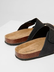 Threadbare Black Faux Suede Two Strap Sandals - Image 3 of 4