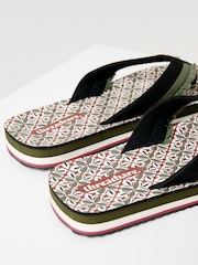 Threadbare Green Fringe Detail Sandals - Image 4 of 4