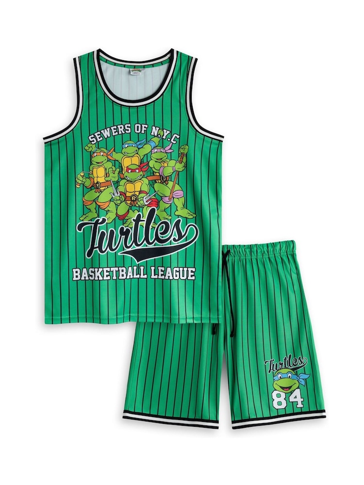 Vanilla Underground Green Mens Teenage Mutant Ninja Turtles Basketball Set 2 Piece - Image 1 of 6 Vanilla Underground Green Mens Teenage Mutant Ninja Turtles Basketball Set 2 Piece - Image 1 of 6
