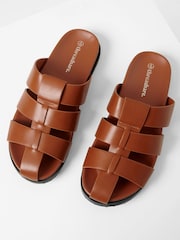 Threadbare Brown Gladiator Sandals - Image 2 of 4