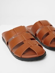Threadbare Brown Gladiator Sandals - Image 3 of 4