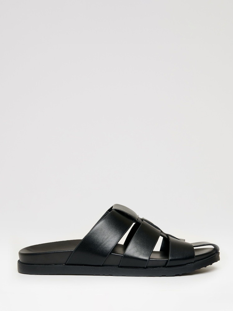Threadbare Black Gladiator Sandals - Image 1 of 4