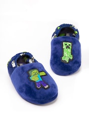Vanilla Underground Blue Boys Minecraft Slippers - Image 2 of 4