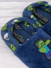 Vanilla Underground Blue Boys Minecraft Slippers - Image 3 of 4
