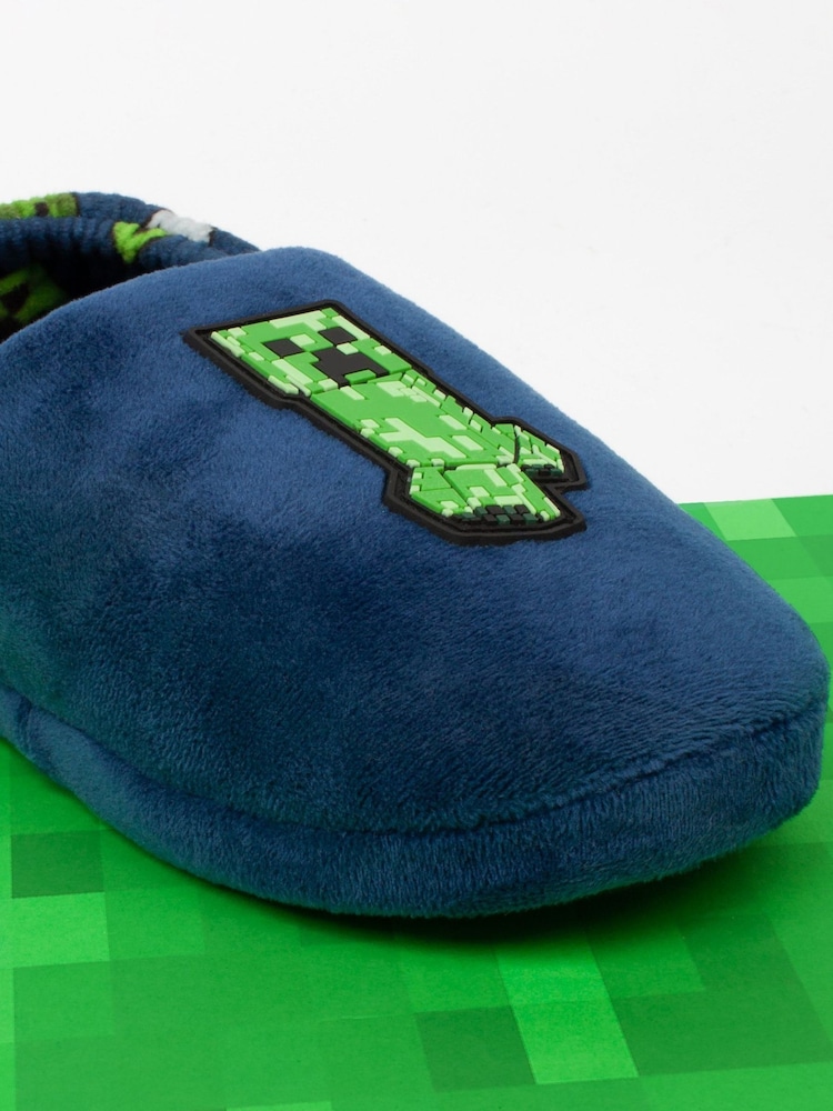 Vanilla Underground Blue Boys Minecraft Slippers - Image 4 of 4