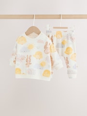 White Bunny Character Print Easter Sweat and Leggings Baby Set (0mths-2yrs) - Image 4 of 18