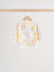 White Bunny Character Print Easter Sweat and Leggings Baby Set (0mths-2yrs) - Image 7 of 18