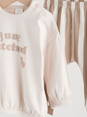 Neutral Just Hatched Baby Sweat and Leggings Set (0mths-2yrs) - Image 9 of 10