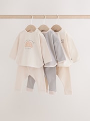 Neutral Brunch Club Baby Top & Leggings Set 6 Piece (0mths-2yrs) - Image 1 of 19