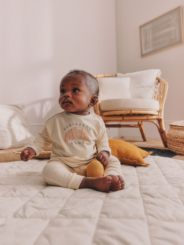 Neutral Brunch Club Baby Top & Leggings Set 6 Piece (0mths-2yrs) - Image 2 of 19