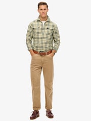 Superdry Green Merchant Check 100% Cotton Shirt - Image 3 of 7