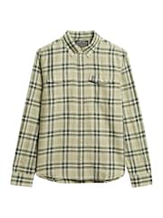 Superdry Green Merchant Check 100% Cotton Shirt - Image 6 of 7