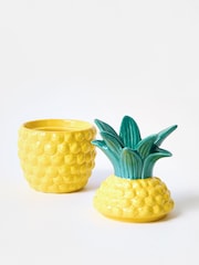 Oliver Bonas Yellow Pineapple Ceramic Candle - Image 2 of 6