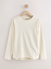 Blue/Navy/Cream/Grey Long Sleeve Crew Neck T-Shirts 5 Pack - Image 6 of 8