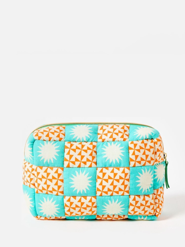 Oliver Bonas Multi Geometric Sun Tile Padded Wash Bag - Image 1 of 5