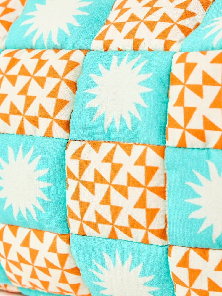 Oliver Bonas Multi Geometric Sun Tile Padded Wash Bag - Image 5 of 5