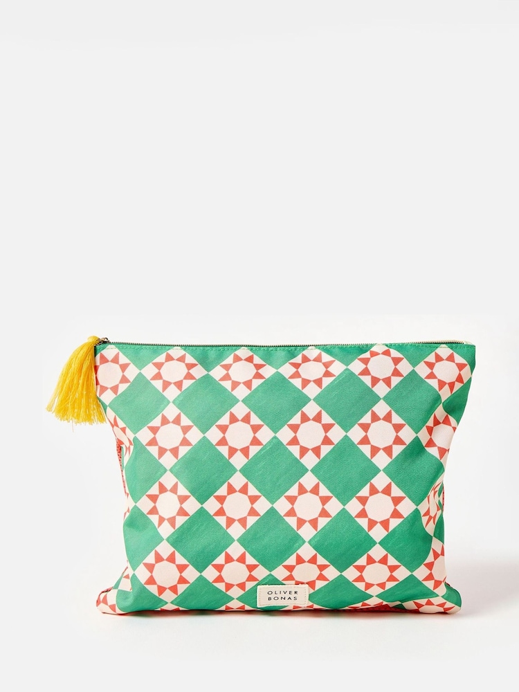 Oliver Bonas Set of 3 Multi Geometric Sun Tile Packing Cubes - Image 6 of 6