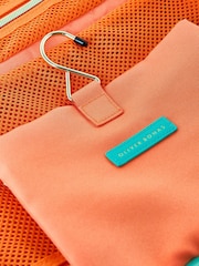 Oliver Bonas Teal Blue Padded Fold Out Cosmetics Bag - Image 4 of 6