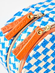 Oliver Bonas Blue Woven Chequerboard Tiered Jewellery Box - Image 2 of 5