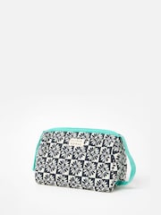 Oliver Bonas Black Daisy Chequerboard Quilted Wash Bag - Image 2 of 5