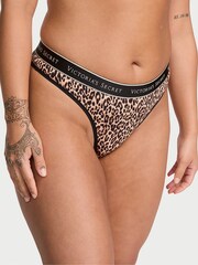 Victoria's Secret Natural Leopard Black Thong Knickers - Image 1 of 2