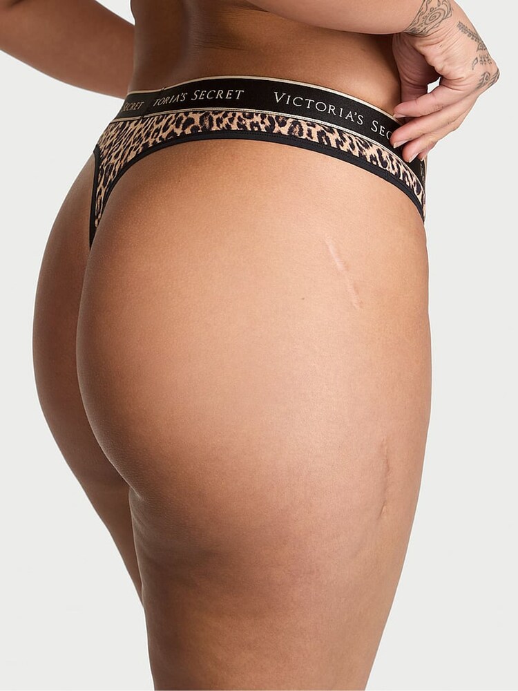 Victoria's Secret Natural Leopard Black Thong Knickers - Image 2 of 2 Victoria's Secret Natural Leopard Black Thong Knickers - Image 2 of 2