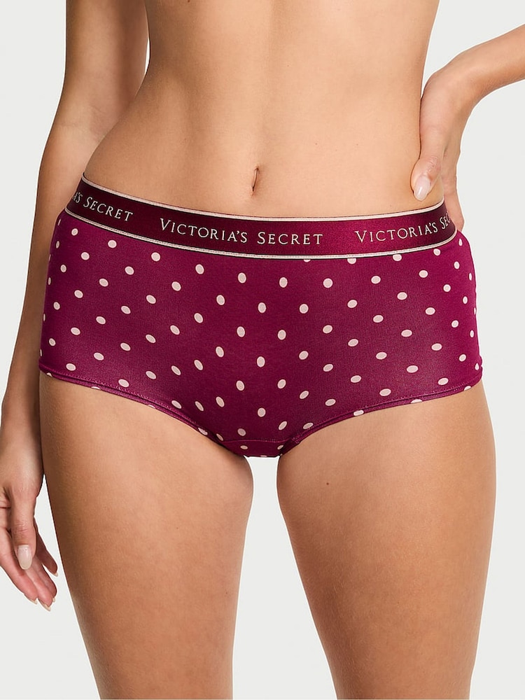 Victoria's Secret Fresh Jam Dot Purple Short Knickers - Image 1 of 3