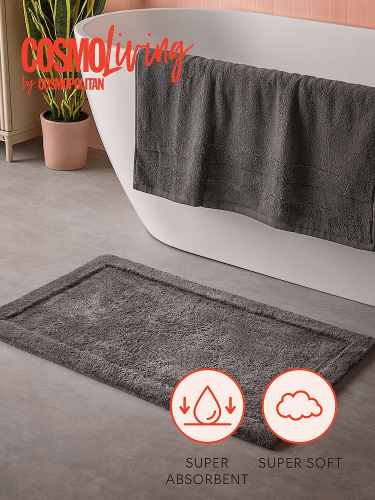 Cosmo Living Charcoal Supersoft Bath Mat - Image 2 of 6