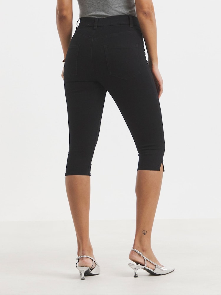Schwarz - Simply Be Capri Jeans - Bild 2 von 4
