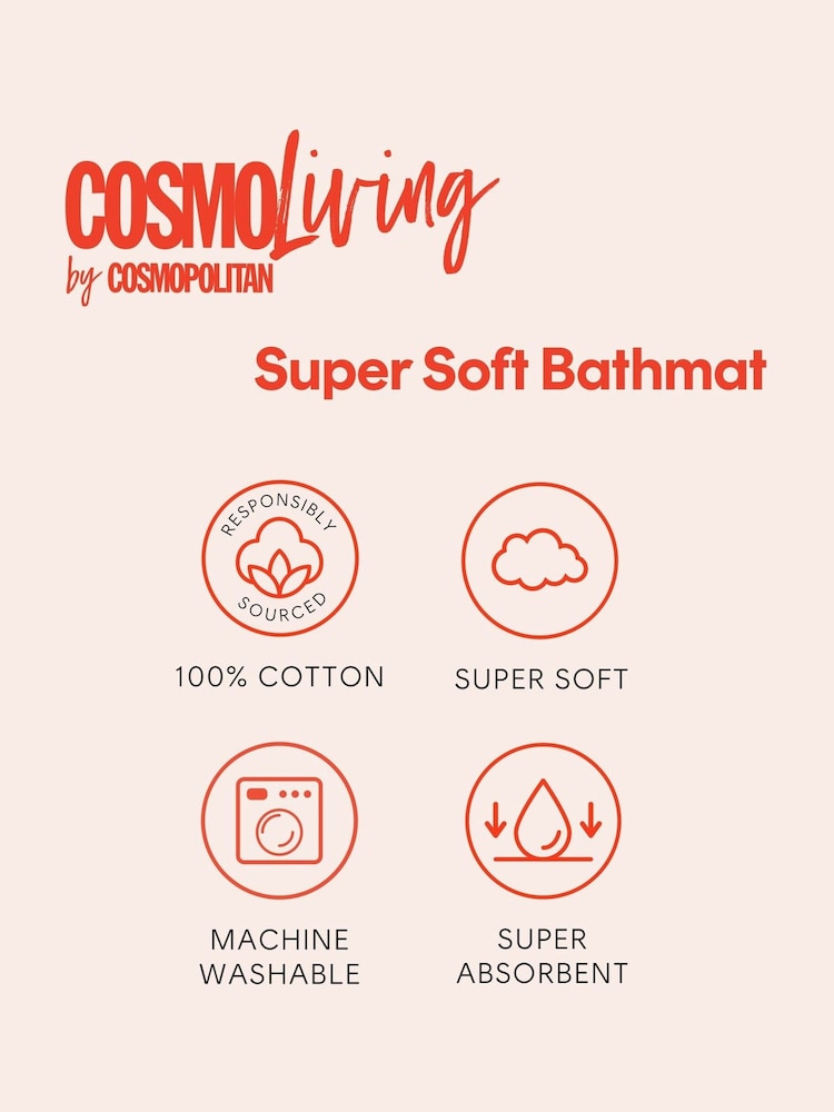 Cosmo Living Burnt Pink Supersoft Bath Mat - Image 6 of 6