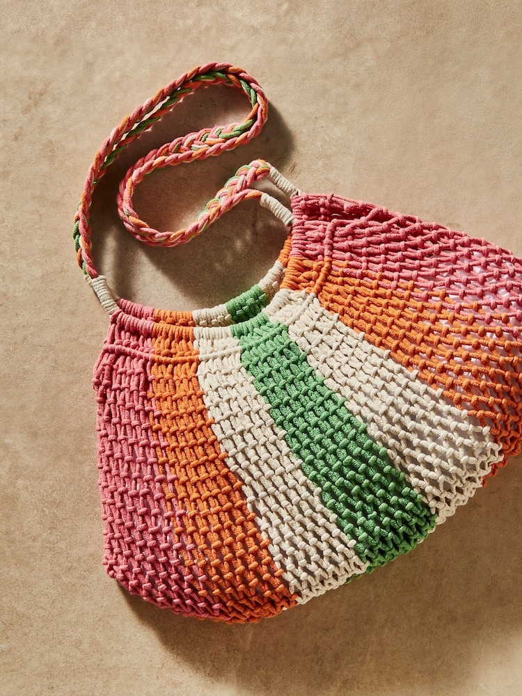Simply Be Crochet Shopper 100% Cotton Bag - Bild 2 von 4