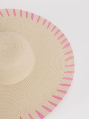 JD Williams Natural Raffia Wide Straw Hat - Image 2 of 4