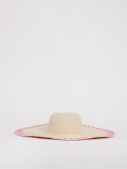 JD Williams Natural Raffia Wide Straw Hat - Image 3 of 4