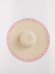 JD Williams Natural Raffia Wide Straw Hat - Image 4 of 4