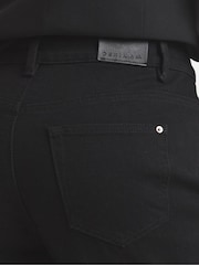 Simply Be Black Wide Fit Tie Front Wide Leg Jeans - Image 2 of 4