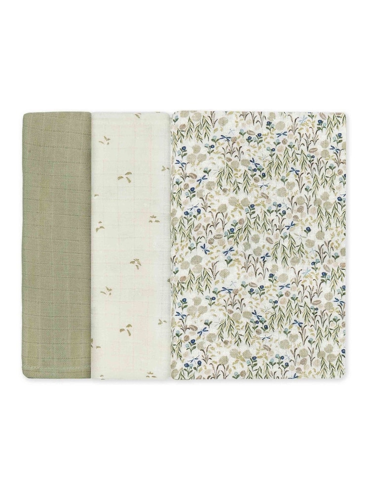 Avery Row Set of 3 Riverbank Muslin Squares - Image 5 of 5