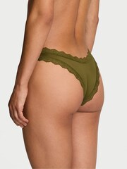 Victoria's Secret Green Chameleon Lace Trim Brazilian Knickers - Image 2 of 3