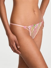 Victoria's Secret Pink G-String Wisteria Embroidery Knickers - Image 1 of 3