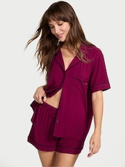 Victoria's Secret Fresh Jam Purple Modal Short Pyjamas Set - Image 1 of 3