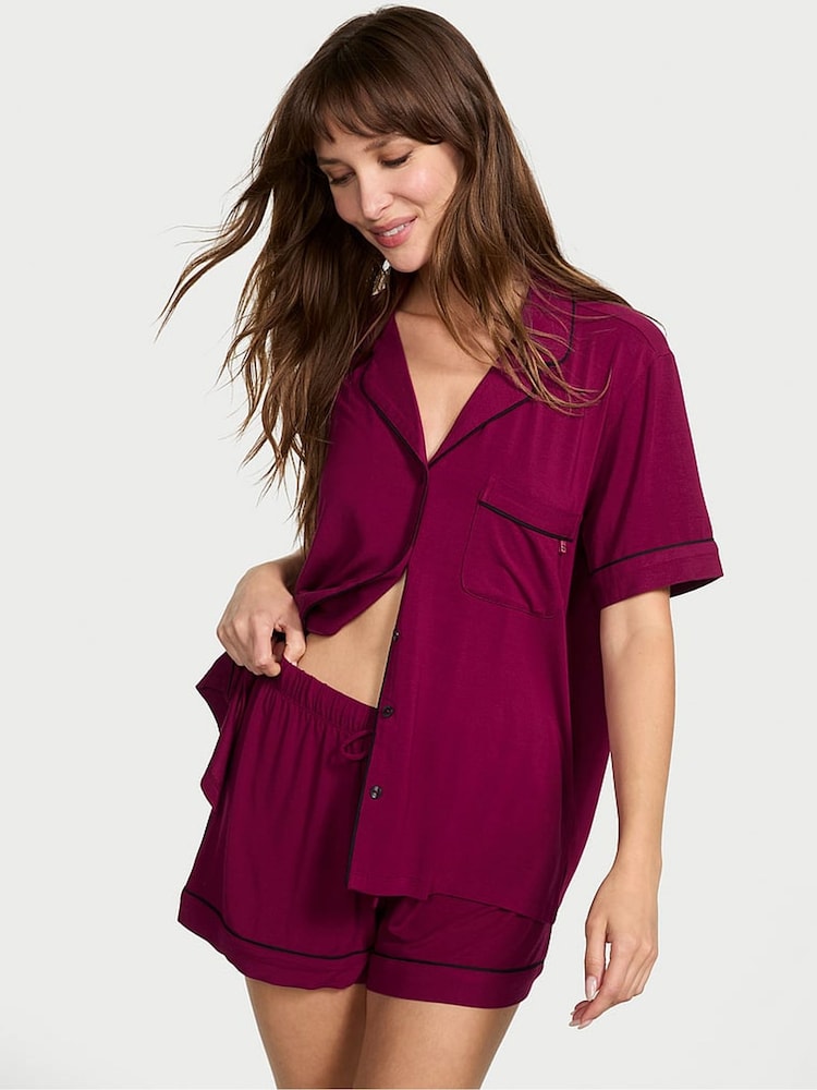 Victoria's Secret Fresh Jam Purple Modal Short Pyjamas Set - Image 1 of 3