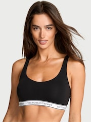 Victoria's Secret Black Cotton Wireless Scoop Bralette - Image 1 of 4