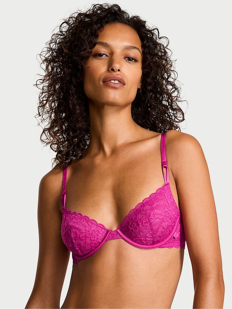Victoria's Secret Allure Pink Demi Sexy Tee Lace Bra - Image 1 of 3