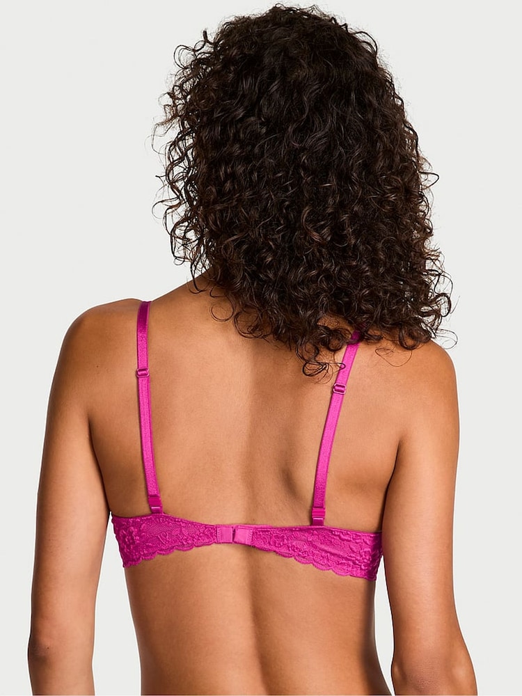 Victoria's Secret Allure Pink Demi Sexy Tee Lace Bra - Image 2 of 3 Victoria's Secret Allure Pink Demi Sexy Tee Lace Bra - Image 2 of 3