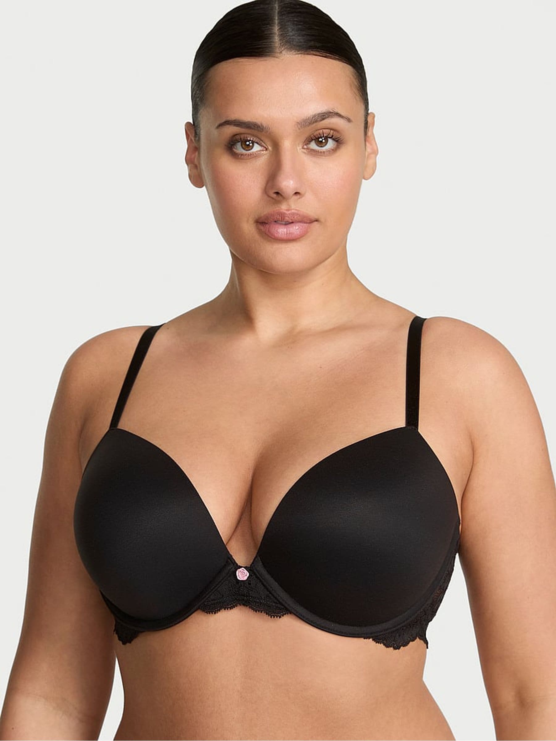 Victoria's Secret Black Lace Trim Push Up Bra