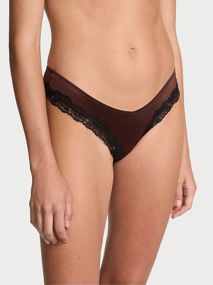 Victoria's Secret Ganache Nude Cheeky Lace Trim Knickers - Image 1 of 3 Victoria's Secret Ganache Nude Cheeky Lace Trim Knickers - Image 1 of 3