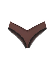 Victoria's Secret Ganache Nude Cheeky Lace Trim Knickers - Image 3 of 3
