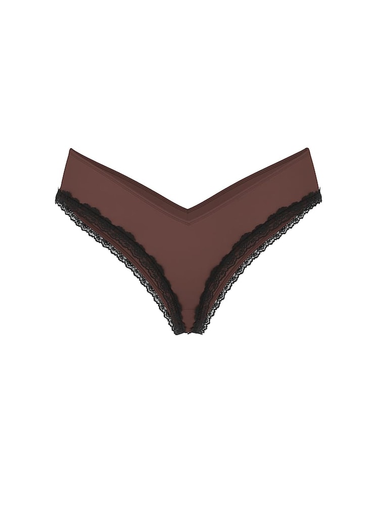 Victoria's Secret Ganache Nude Cheeky Lace Trim Knickers - Image 3 of 3