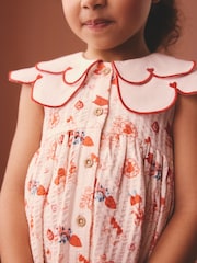 Red Cath Kidston Collared Dress (3mths-7yrs) - Image 9 of 14