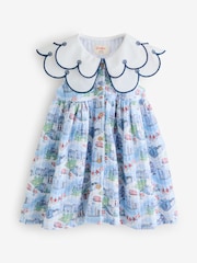 Azul - Vestido con cuello (3 meses -7 años) - Imagen 1 de 3